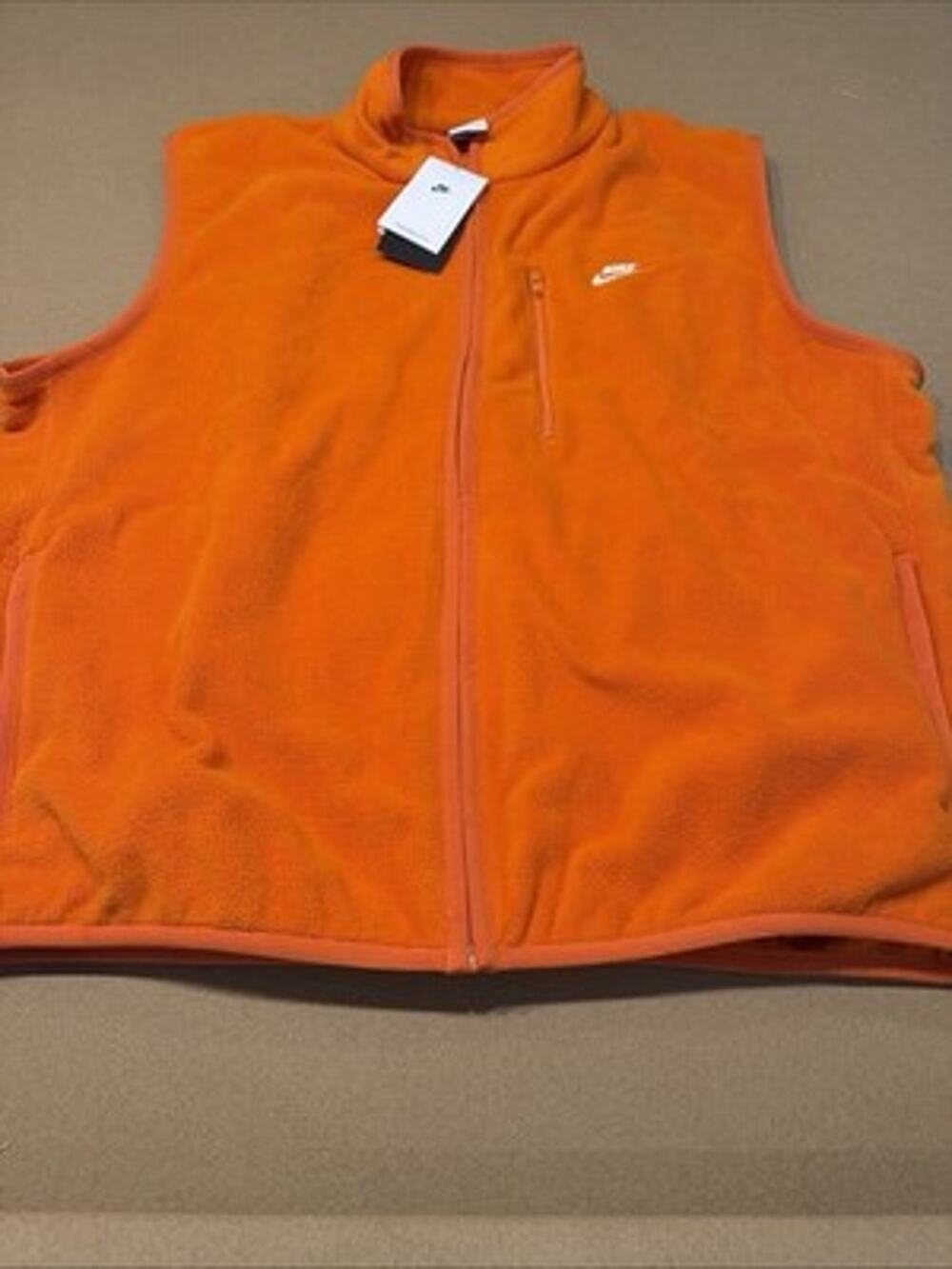 Nike Sportswear Club Fleece Vest Orange Therma-FIT Loose Fit HV1446-893 Men's XL